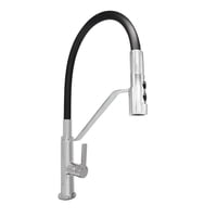 Stretto - Monomando Lavaplatos Flexible Asti Cromo/Negro Mate