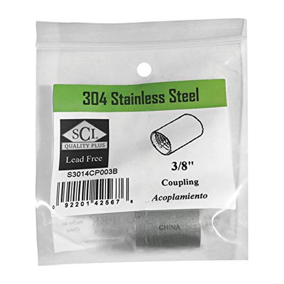 Acoplamiento Smith-Cooper International de 3/8 pulgadas de acero inoxidable