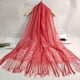 thumbnail image 1 of Floral Lace Scarf for Women - Lightweight Shawl Wrap with Fringe for Evening Dresses and Weddings, 1 of 5