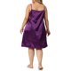 thumbnail image 3 of Agnes Orinda Lencería para Mujer de Talla Grande Camisón de Satén con Encaje Floral Escote en V Cami Ropa de Dormir Vestidos para Dormir 4X Púrpura, 3 of 6