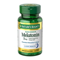 Suplemento Nature'S Bounty De Melatonina, 3 Mg, 240 Tabletas