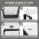 thumbnail image 4 of Estante GRELY de 3 niveles 28 cm blanco, organizador de madera, 4 of 5