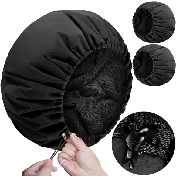 Gorro de ducha SHEOMERN, 2 unidades, 15 XL, extra grande, con forro de felpa