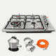 thumbnail image 1 of Cocina Encimera A Gas Licuado 4 Platos Acero Inoxidable Premium+KIT de Instalación, 1 of 9