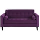 thumbnail image 2 of Living Retro Sofa 3 Cuerpos + 2 Sofá 1 Cuerpo Felpa Morado, 2 of 6