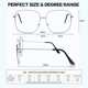 thumbnail image 3 of Gafas de lectura QxAiVMin cuadradas de gran tamaño con bloqueo de luz azul, 3 of 7