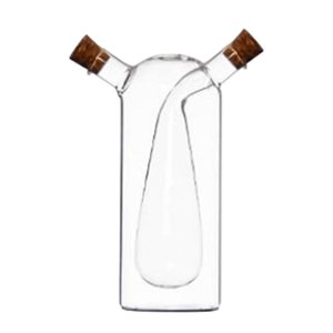 Magideal - Botella De Vidrio Para Aceite Y Vinagre, Recipiente Para Aceite, Recipiente Para Cocinar En La Cocina, Botella De Vinagrera Transparente, Dispensador Estilo A