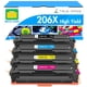 thumbnail image 1 of Cartuchos de tóner TRUE IMAGE 206X de alto rendimiento, paquete de 4 unidades para HP, 1 of 9