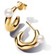 thumbnail image 1 of Aros Pandora Treated Freshwater Cultured Pearl Y Organically Shaped 14K Gold Plating, 1 of 2