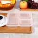 thumbnail image 5 of 10 recipientes desechables para preparar comidas, aptos para microondas, 3 compartimentos, transparentes., 5 of 5
