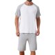 thumbnail image 1 of INSPIRE CHIC Conjunto de Pijama para Hombre con Mangas Raglán Cortas, Cuello Redondo y Cordón M Gris Blanco, 1 of 5