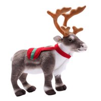Magideal - Figuritas De Alce De Peluche De Reno De Navidad, Muñeco De Alce De Peluche Independiente, Juguetes De Renos Para Oficina, Fiesta, Chimenea, Sillas Par 35Cm
