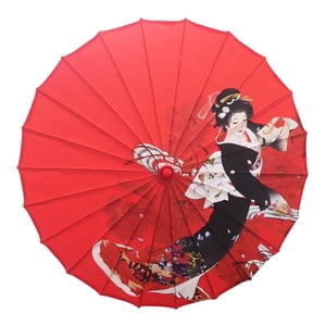 Magideal - Paraguas De Papel De Aceite De Estilo Oriental, Paraguas Nupcial De Boda, Paraguas De Tela De Seda Para Mujer Para Decoración De Jardín Kimono