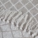 thumbnail image 1 of Manta Bikaner Rombos Y Flecos 125X150 Gris/Blanco BVS, 1 of 3