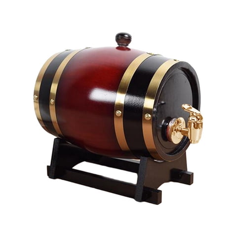 Bothyi - Barril De Vino De Roble Con Soporte, Dispensador De