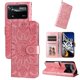 thumbnail image 1 of Funda tipo cartera FOXDOCK para Xiaomi Poco X4 Pro 5G , diseño girasol en relieve, cuero PU, cierre magnético, soporte y tarjetero, 1 of 5