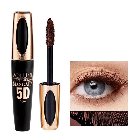 Máscara MIESCHER 10 ml Resistente al agua con fibra de seda 5D (color marrón)