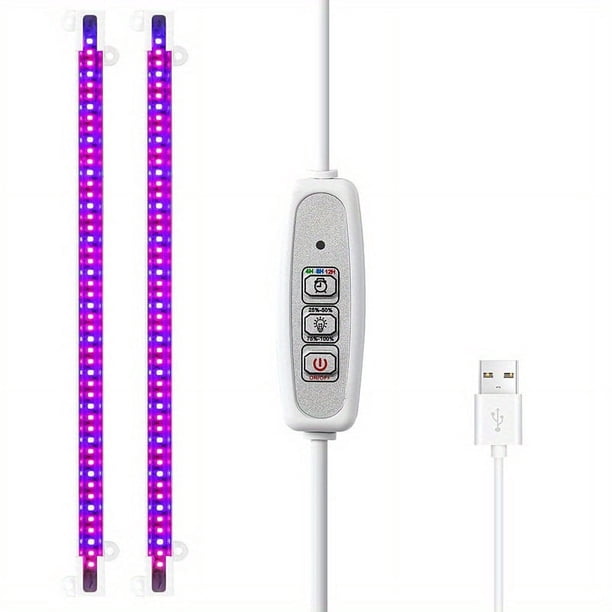 1pc LED Grow Light For Indoor Plants, 20W Grow Light Strips With Auto On / Off Timer, 48 LEDs /4 Dimmable Levels, Plant Light Bars For Succulents, Seedlings, Indoor Greenhouse, Plant Shelf