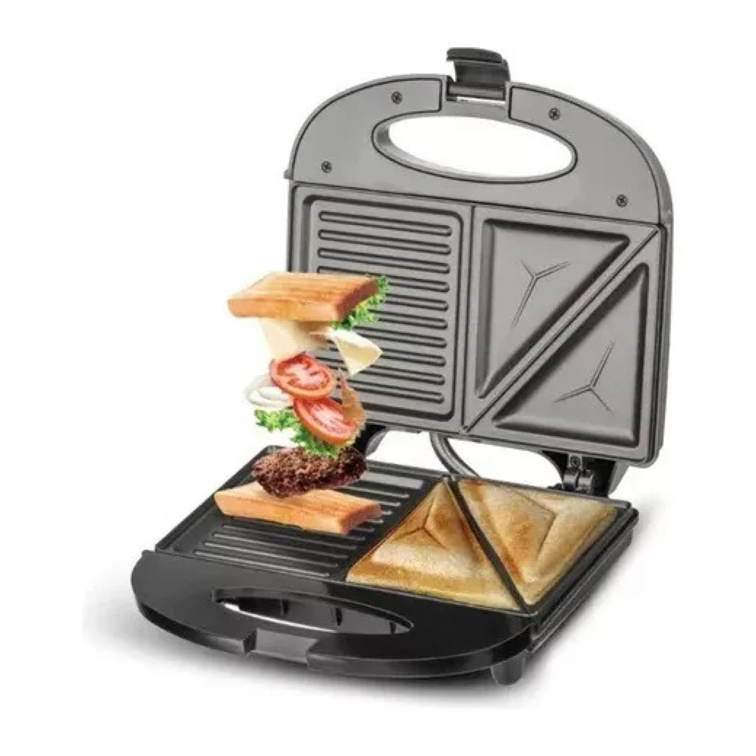 Raf - Sandwichera Electrica 850w 2 Panes Negro R212