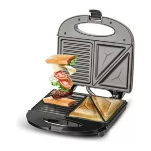 Genérico - Sandwichera Electrica 850W 2 Panes Negro R212 Raf