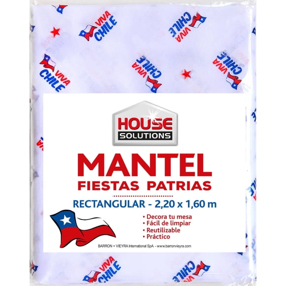 Mantel rectangular fiestas patrias bandera