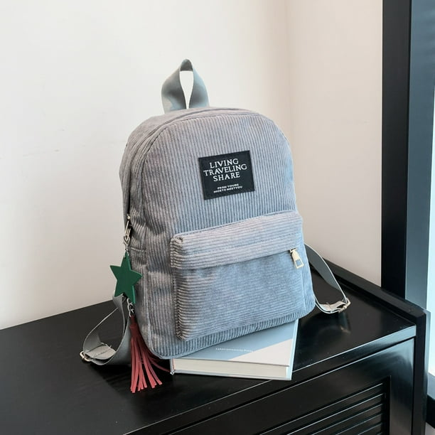 Casual Female Backpack Women College School Bags Travel Rucksack Corduroy Shoulder Bags For Teenage Girls Sport Knapsack