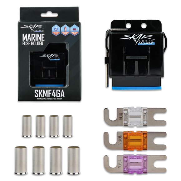 Portafusible Skar Audio 4 AWG Grado Marino Mini-ANL