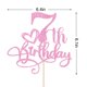 thumbnail image 2 of Adorno para pastel Naicaek 7.º cumpleaños con brillo rosa, 2 of 5