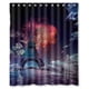 thumbnail image 1 of Cortina de ducha de París con la Torre Eiffel y fuegos artificiales, juego de cortinas de baño con ganchos, tamaño 60 x 72 pulgadas, 1 of 3