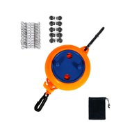 Magideal - Tendedero De Camping Tendedero Portátil Sin Taladro Ligero Ajustable Cuerda De Secado De Ropa Línea De Lavado Para Rv Habitación De Hotel Interior Al Naranja 10M Con Bolsa