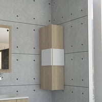 Tuhome - Mueble Organizador De Baño Vanguard Rovere Y Blanco