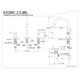 thumbnail image 2 of Grifo para lavabo Kingston Brass Governor bronce aceitado, 2 of 2