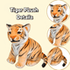 thumbnail image 4 of Plush Tiger Animal de Peluche - Juguete de Peluche Tiger Simulado - Compañero Precioso - Amarillo 9.8 Pulgadas, 4 of 4