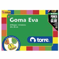Goma Eva 6 Pliegos 6 Colores 1 Un Torre