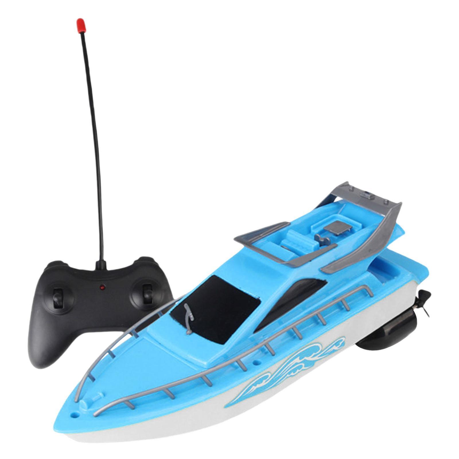 Magideal - Lancha Rápida Con Telemando Inalámbrico, Juguetes De Agua Impermeables Con , Plástico Eléctrico De Para Niños, Adultos, , Azul