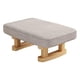 thumbnail image 3 of Reposapiés con Patas de Madera Taburete otomano pequeño, Multifuncional, Decorativo, Rectángulo, Taburete Acolchado para pies para habitación de Invit gris, 3 of 5