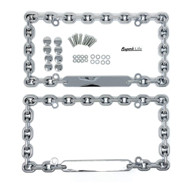 Marco para Placa de Matrícula Superb lnf 6x12 pulgadas Cromo - Pack de 2