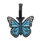 thumbnail image 1 of Unique Bargains 1 Pieza Etiqueta de Equipaje de Mariposa para Viajar Azul Goma Suave, 1 of 5