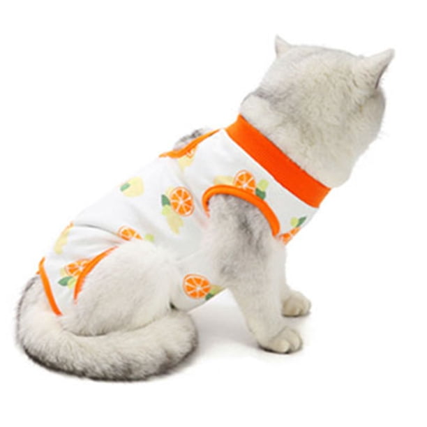Traje de recuperación quirúrgica para gatos, camiseta transpirable para gatitos después de cirugías, ideal para heridas abdominales y enfermedades de la piel, vendajes profesionales antilamidos como