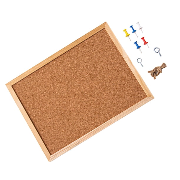 Boletín de boletín de corcho Bulletin Board Wood Mensaje decorativo de la cocina Decoración de fotos Oficina de decoración y tablero de corcho de visi 30x40cm