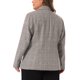 thumbnail image 4 of Agnes Orinda Blazers de Talla Grande para Mujeres Cuadros Solapa con Muesca Manga Larga Blazer Casual de Negocios 4X Marrón Beige, 4 of 7