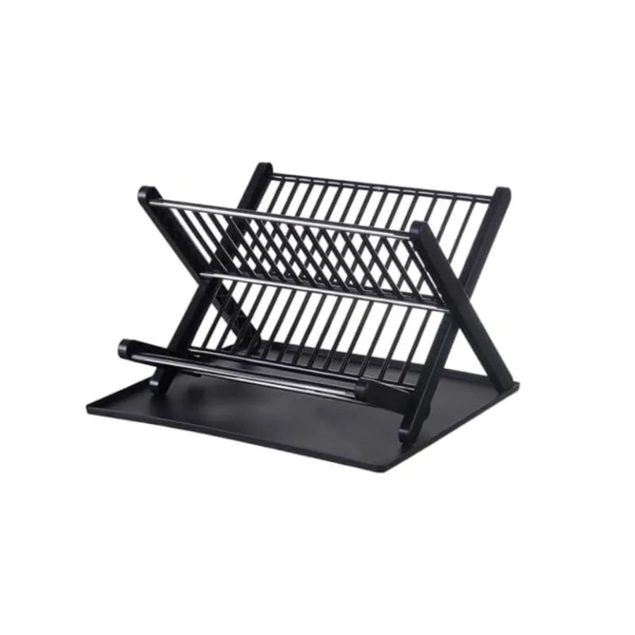 Aventura Store - Platera Escurridor 2 Niveles Estante Para Platos Y Tazas Negro