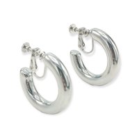 Elbauldejuma - Aros Sin Perforacion Argollas Skinny Chunky Plateadas