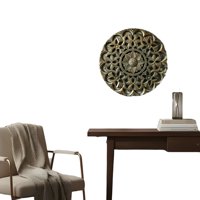 Genérico - Cuadro Mandala Turquesa Dorado Grande