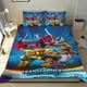 thumbnail image 1 of Transformers EarthSpark Conjunto de sábanas temático, trío de piezas, cómodo y amigable con la piel, diseño único, regalo de decoración para el hogar para familiares, amigos y fans,135cm *200cm, 1 of 6