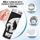 thumbnail image 5 of Hombre Polilla Vaso aislado de acero inoxidable con asa, diseño temático, regalo para familia, amigos y fans; incluye pajita y encaja en el portavasos estándar, 40 oz, 5 of 6