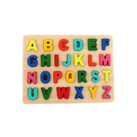 Genérico - Tabla 3D Letra Juego De Encaje Madera