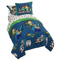 Set De Edredón Jay Franco Minecraft Twin Con Sábana Y Almohada