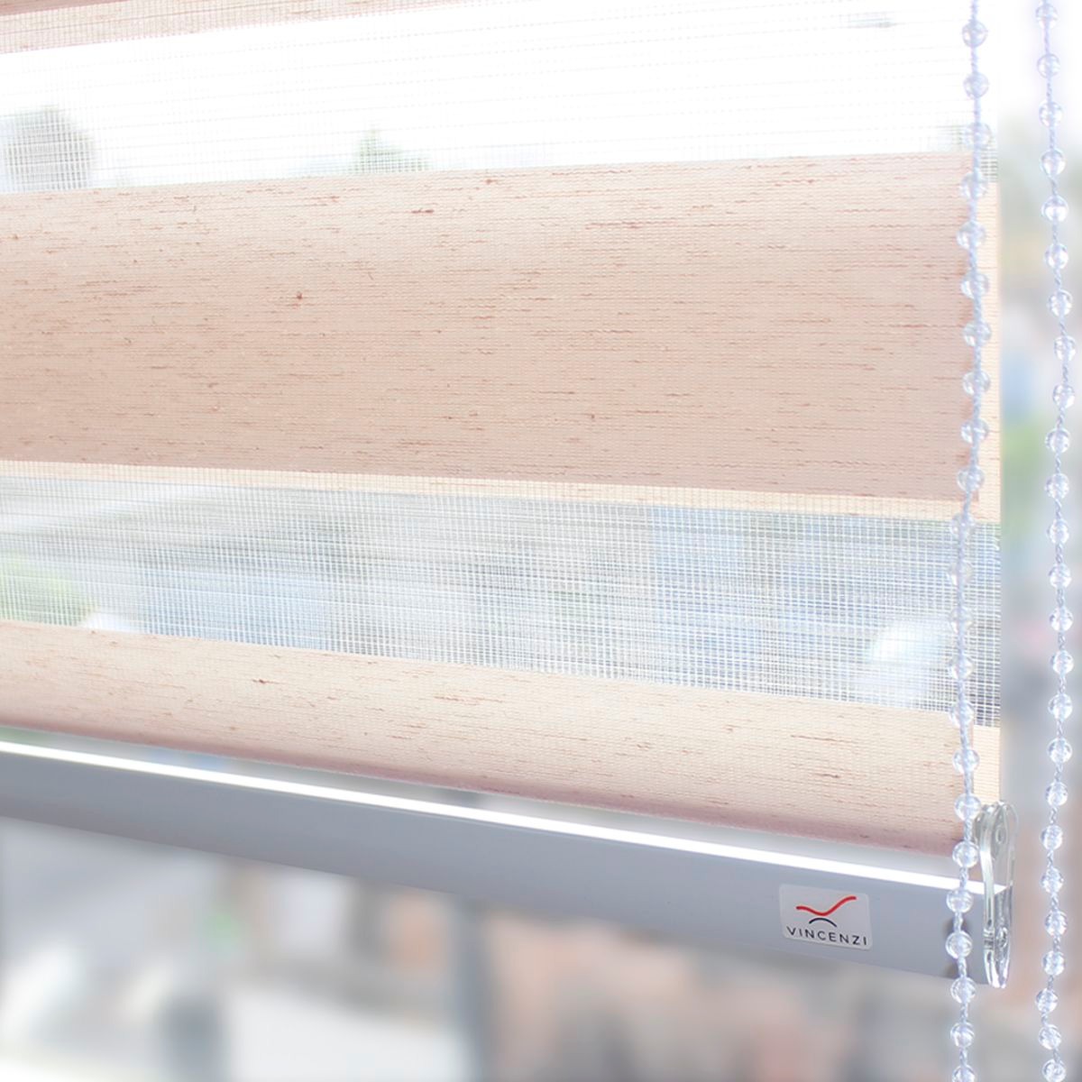 Vincenzi - Cortina Roller Duo Lino Beige Sand 180X240Cm