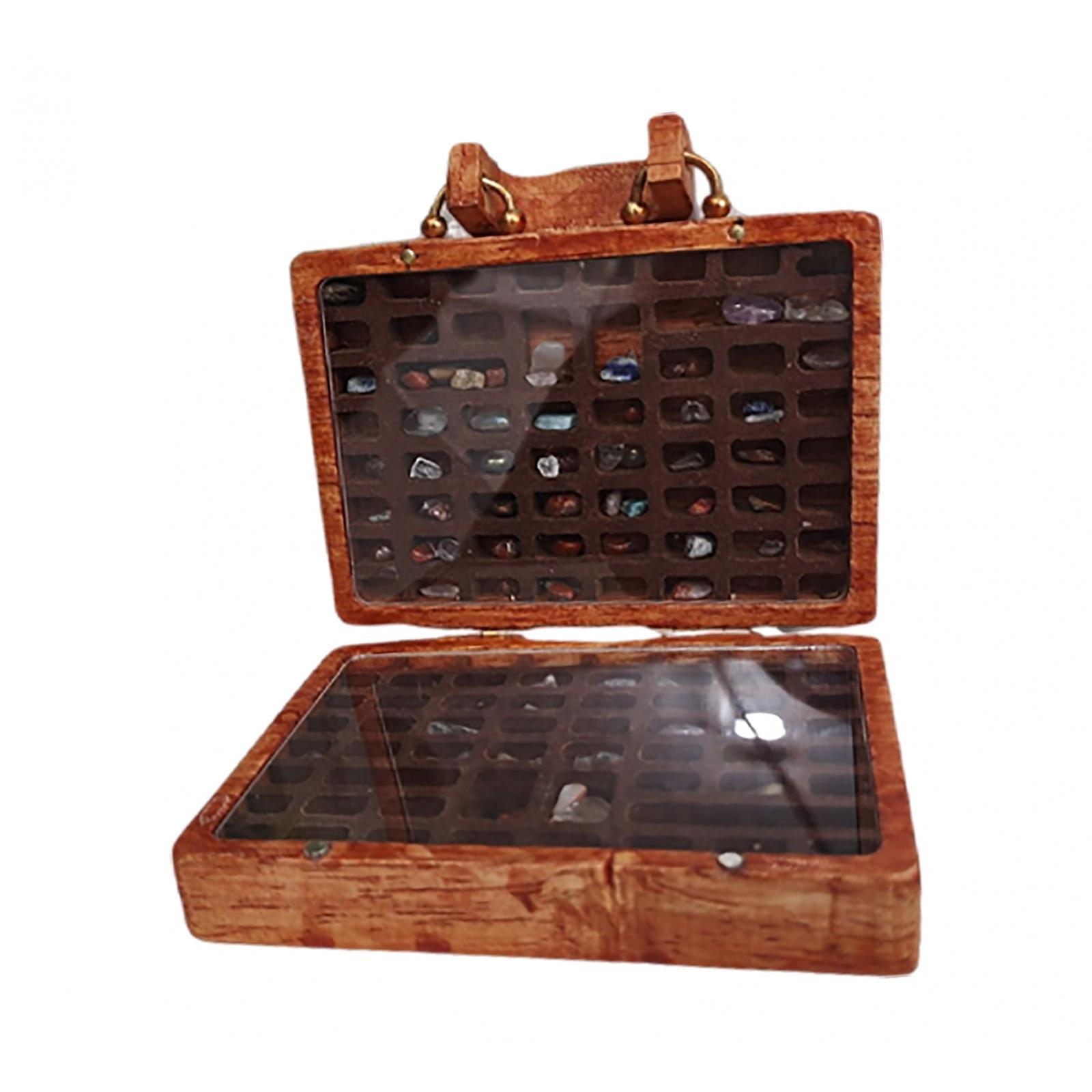 Bothyi - Caja De Colección De Rocas De Madera, Moda Retro Vintage Para Aula, Enseñanza En Casa